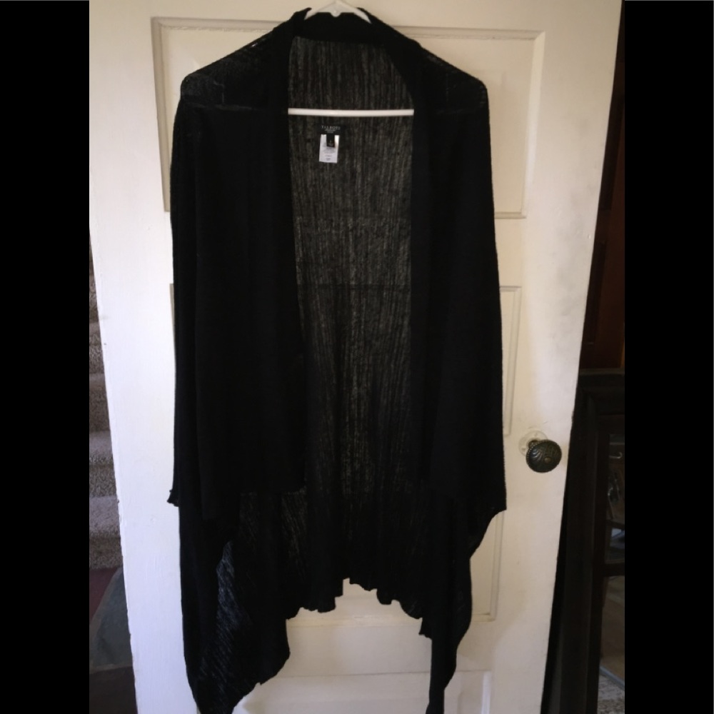 Talbots linen cardigan duster sweater